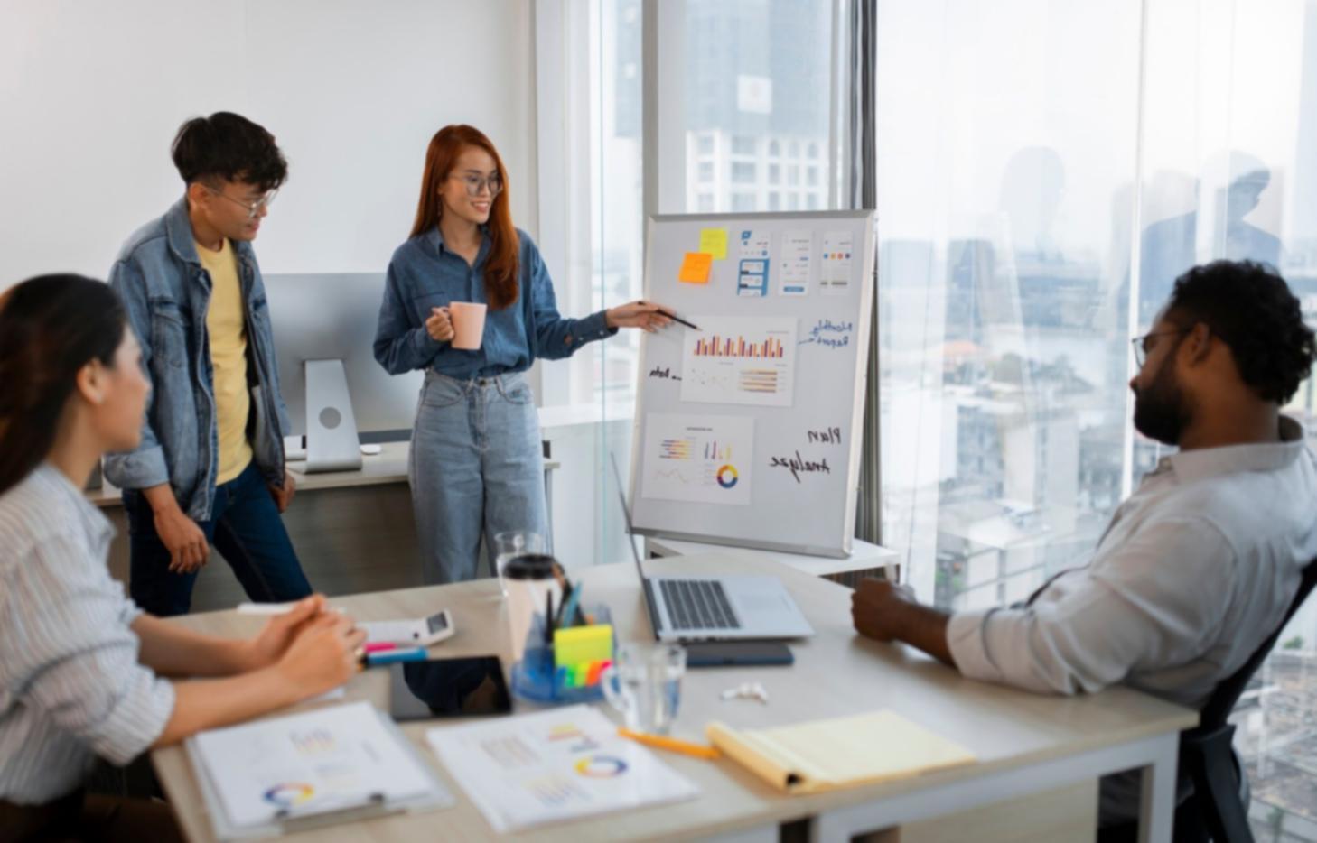 Workspace setup showing financial analysis and budget planning